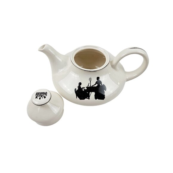 Vintage Harker Pottery Silhouette Slender Lidded Teapot - Picture 7 of 11